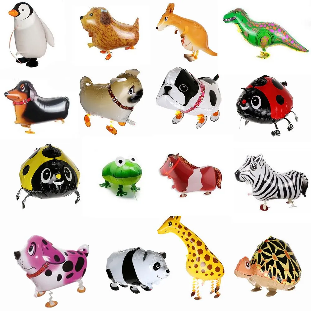 

Mixes Walking Animal HELIUM Balloons Cute Cat Dog Panda Dinosaur Tiger Pet Air Ballons Birthday Party Decorations Kids and Adult