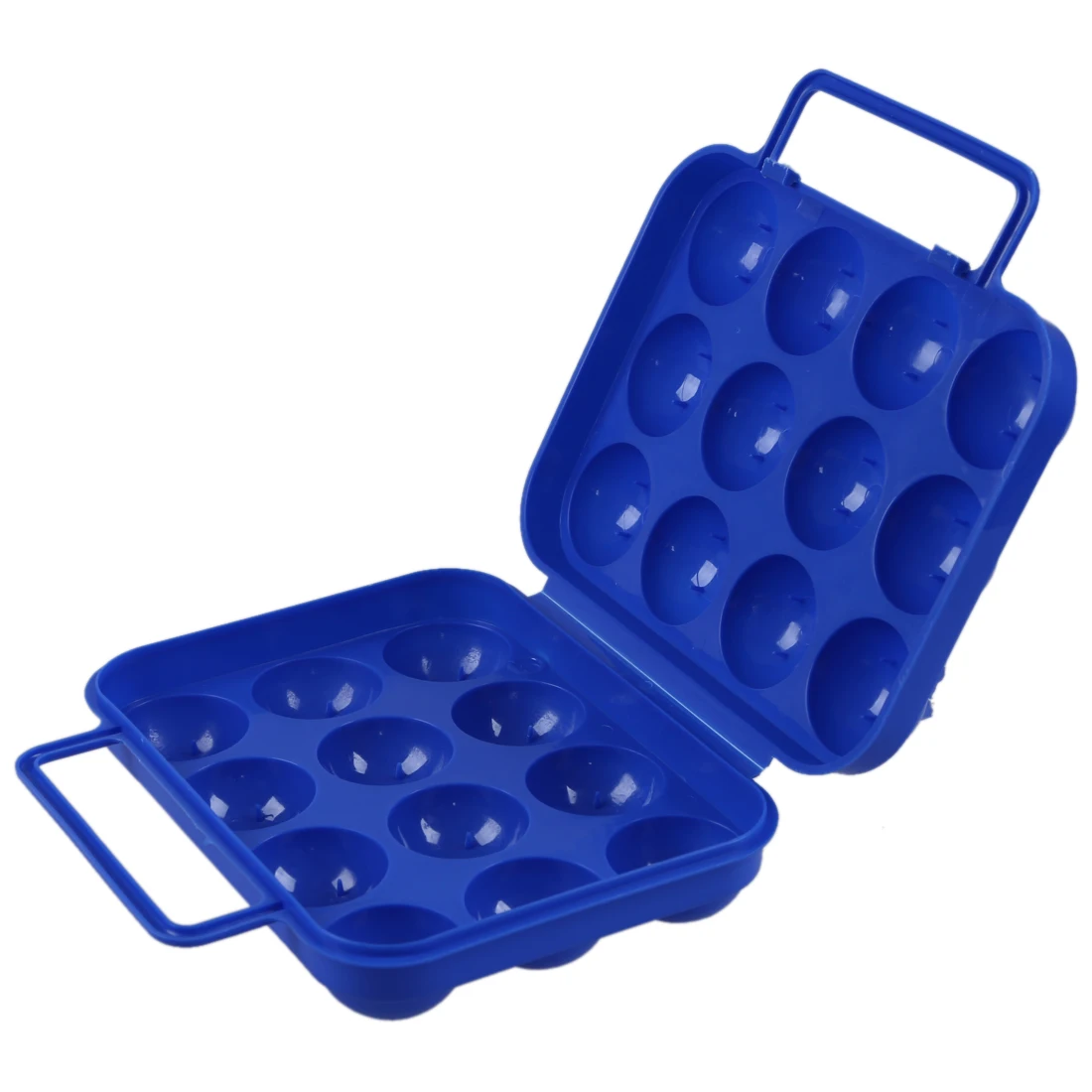 Blue Folding Plastic Eggs Carry Case Box (For 12 eggs) for Picnic
