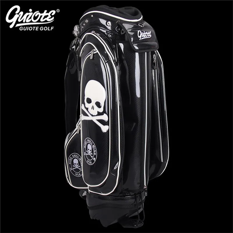 [2 цвета] King Skull сумка для гольфа с подставкой PU кожаная сумка для гольфа с рисунком дождя вышивка 8-way " размер для мужчин и женщин