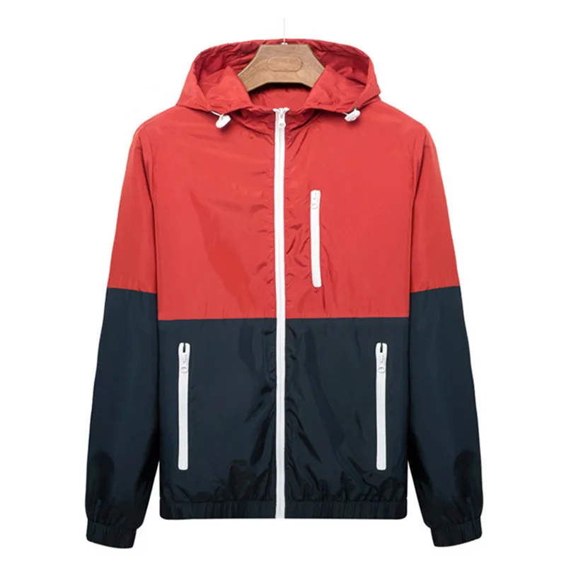 Jacket Men Summer Autumn Sun-protective Fashion Hooded Patchwork Brand Clothing Casual Jacket Homme Coat Thin Mens Jackets M-3XL Jacket Men Summer Autumn Sun-protective Fashion Hooded Patchwork Brand Clothing Casual Jacket Homme Coat Thin Mens Jackets M-3XL