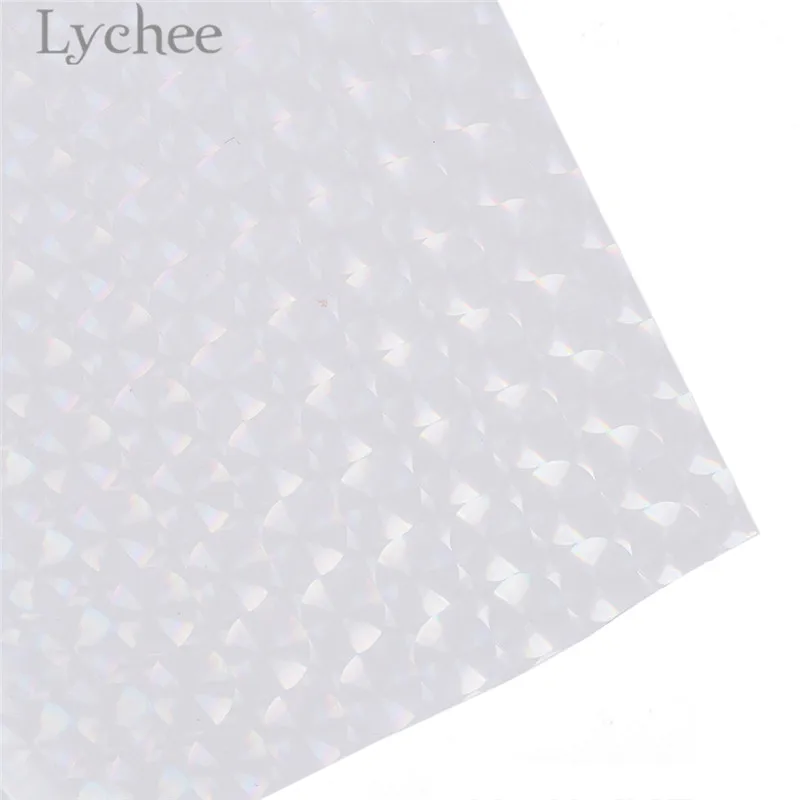 Lychee, 1 шт. A4 голограмма прозрачный виниловый искусственная кожа ткань высокое качество синтетической кожи DIY Материал для Сумки из натуральной кожи одежды