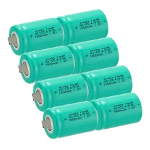 Anmas Power 8Pcs 1.2V Ni-CD 4/5 Sub C 1400mAh Rechargeable Battery Green SC Ni-CD Cell with Welding Tabs Anmas Power 8Pcs 1.2V Ni-CD 4/5 Sub C 1400mAh Rechargeable Battery Green SC Ni-CD Cell with Welding Tabs