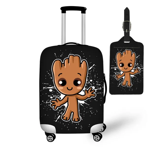 TWOHEARTSGIRL аксессуары для путешествий Мультяшные Чехлы для багажа с принтом I am Groot для чемодана на колесиках эластичные Защитные чехлы для багажа - Цвет: Z3836Z24-COVER