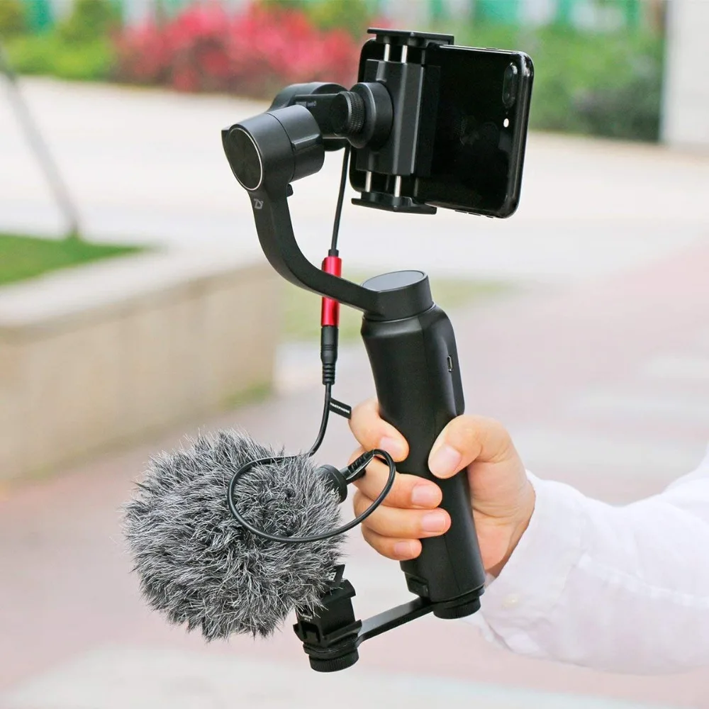 DJI Osmo Mobile 2 аксессуары тройное Крепление адаптер для горячего башмака микрофон