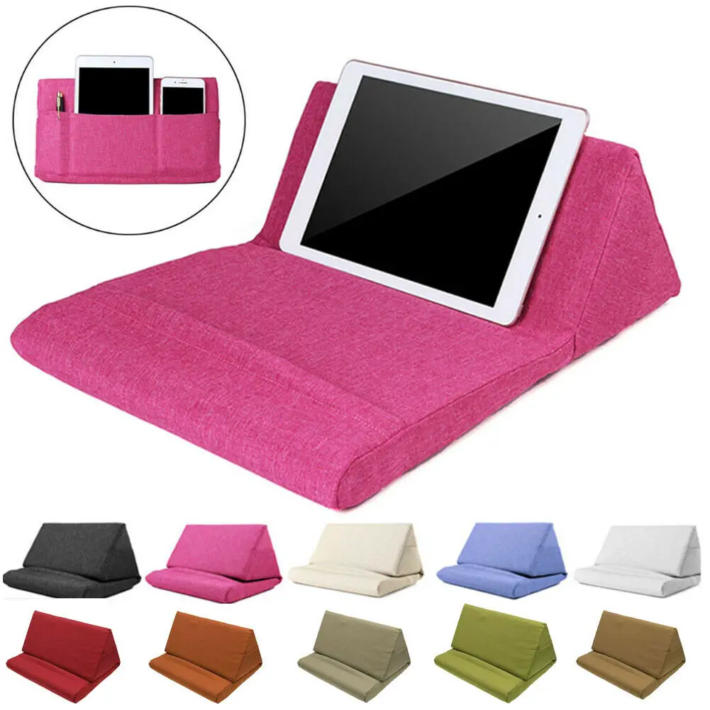 

Tablet Pillow Holder Stand Book Rest Support Cushion with Bag For iPad Mobile