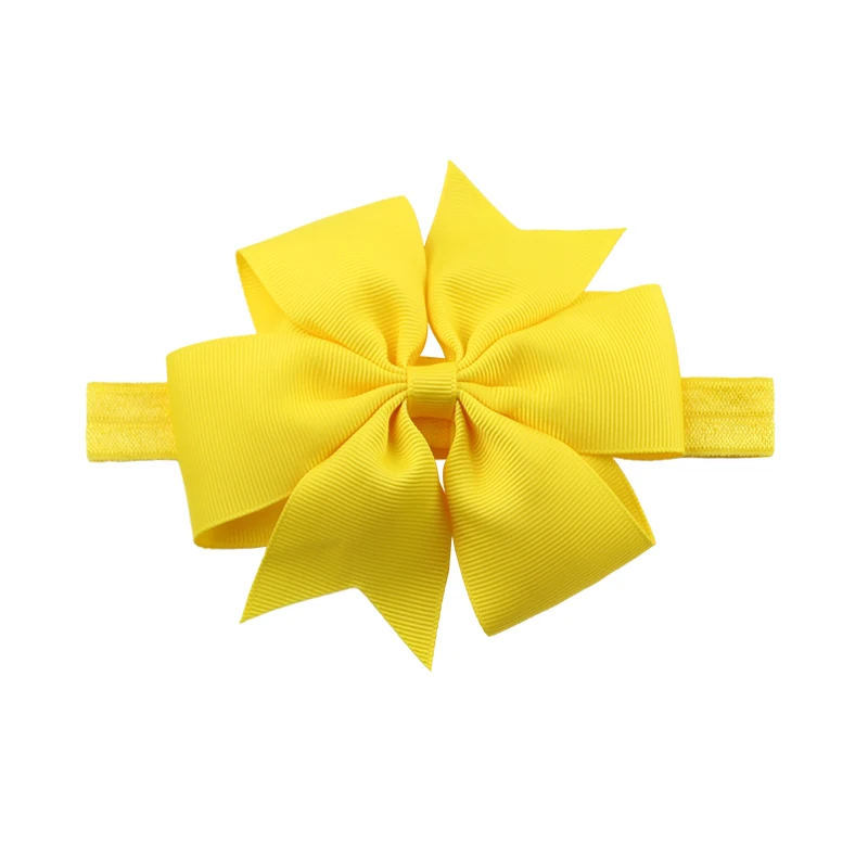 20 Colors Children Solid Ribbon Hair Bow Headbands Hair Accessories bandeau bebe fille kids Bowknot Hair bands Hair Ties (18)
