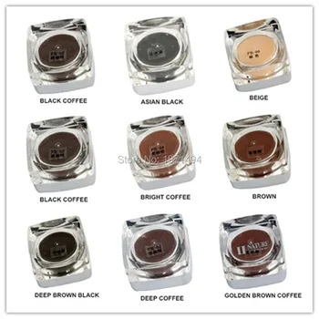 

Cheapest 10 colors 5g/box manual microblading pen paint permanent makeup pigment embroidery eyebrow tattoo ink tattoo pigment
