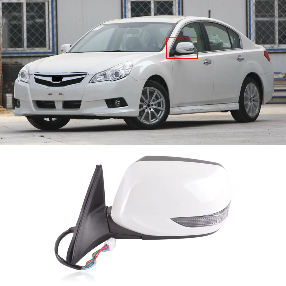

CAPQX 9 wire For Subaru Outback 2013-2015 Side Rear Mirror with indicator light Rearview mirror assembly+fold +heating