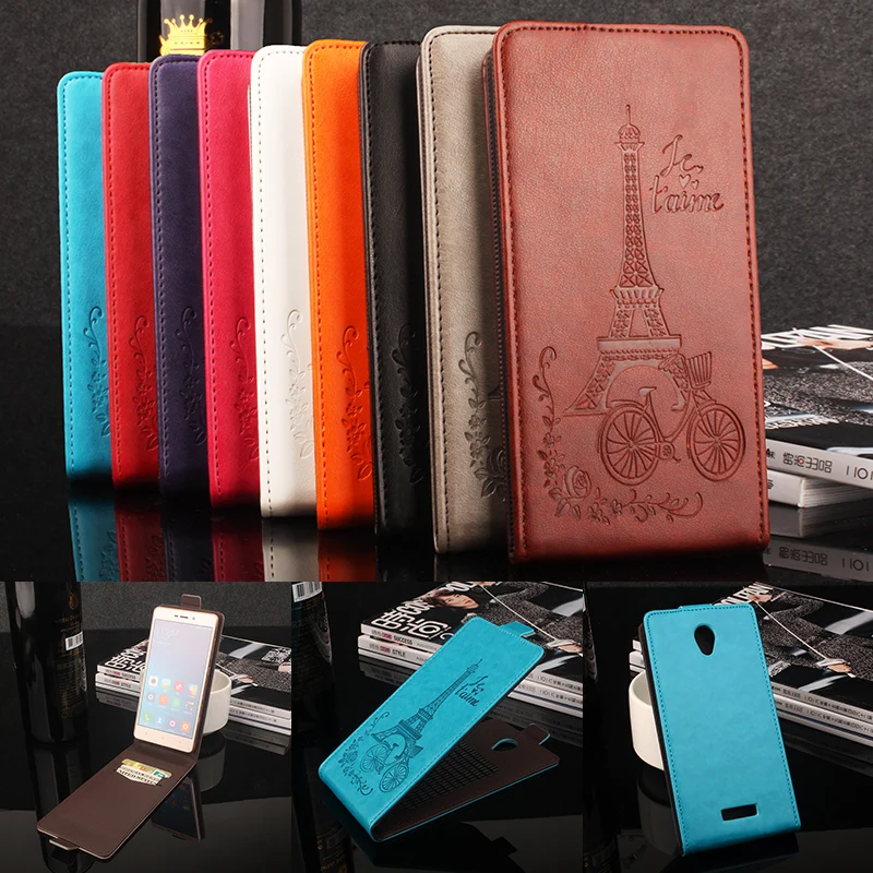 

LuxuryFlip Leathe Cases For Highscreen Power Five Retro Vintage Eiffel Tower Patterm Phone Bags for Highscreen Power Five Cover