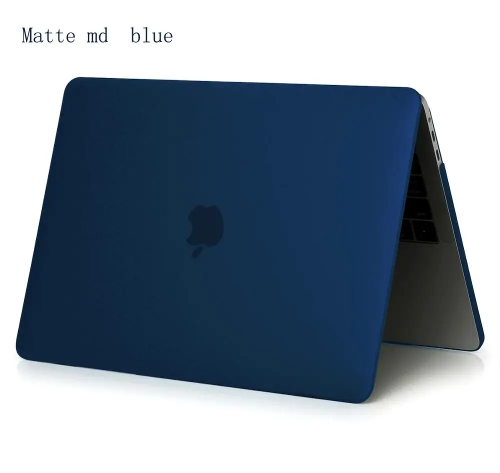 Кристальный \ матовый чехол для APPle MacBook Air Pro retina 11 12 13 15 mac Book 15,4 13,3 дюймов с сенсорной панелью A1932 A1466 - Цвет: Matte md blue