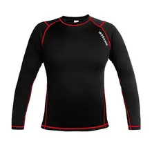 Мужская Зимняя Теплая Флисовая Спортивная рубашка с базовым слоем Спортивное нижнее белье для верховой езды, велосипедная майка с длинными рукавами, Джерси-красная линия