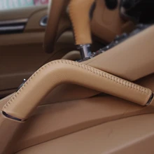 Для Porsche Cayenne 2011 2012 2013 1 шт. Межкомнатная дверная ручка/Центральная консоль подлокотник ручка из коровьей кожи чехол