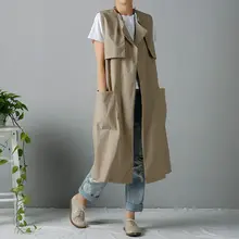 New –2016 women’s new autumn plus size fashion clothing large pocket loose casual long design vest