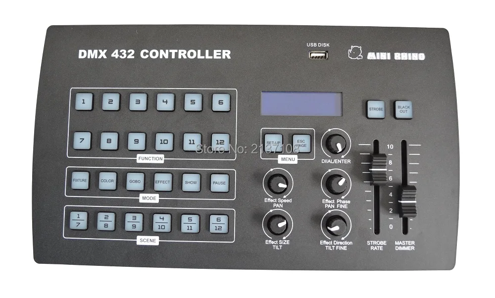 2018 мини консоль Rhino 432 каналов управление DMX 12 шт. USB слот CE UL RoHS бесплатная