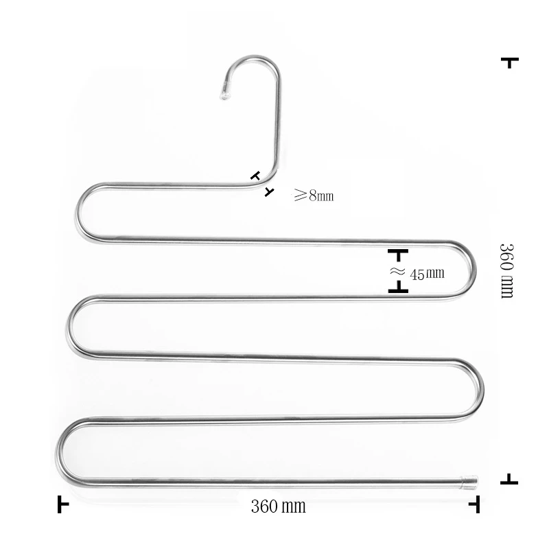 S Форма вешалка для одежды Волшебные штаны брюки подвесной стеллаж из нержавеющей стали 5 слоев хранения организации экономии пространства сушилка для одежды
