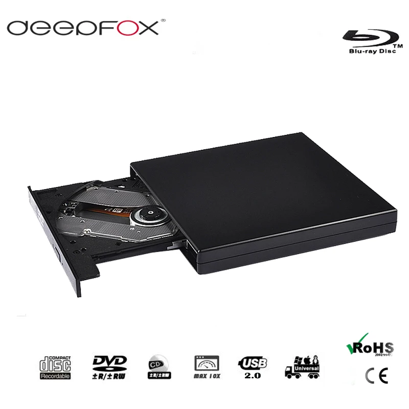  Bluray Drive USB 2.0 External Optical Drive DVD Burner BD-ROM Blu-ray Player Portable CD-RW For Lap
