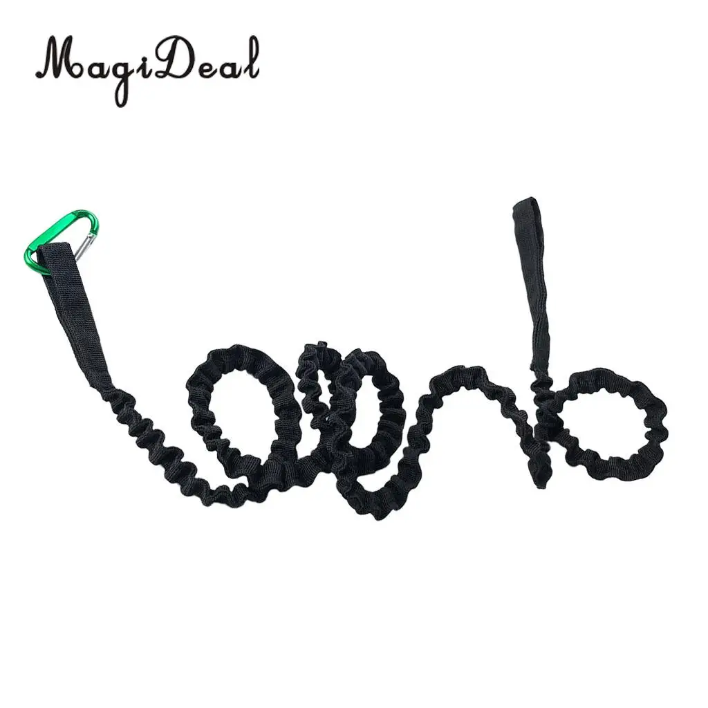 

MagiDeal Deluxe 49'' Paddle Leash Safety Lanyard Fishing Rod Holder Tie Rope Tool Tether Carabiner Clip for Kayak Canoe Boat