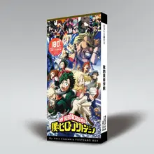 180 шт Аниме Boku No My Hero Academy открытка открытки Наклейки подарок косплей артбук набор книг Todoroki Shoto Deku косплей подарок