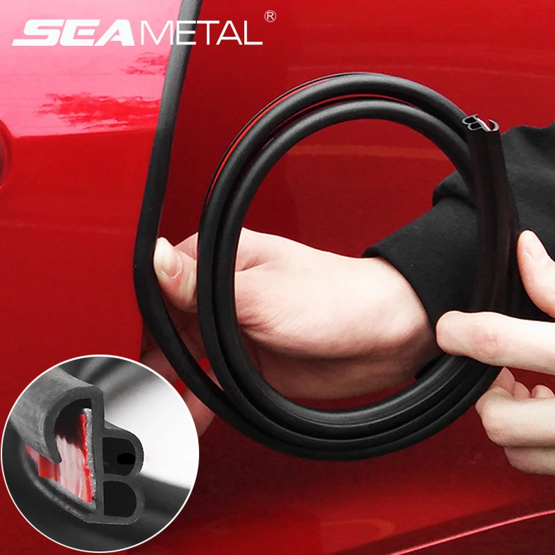 

Car Door Edge Scratch Protector Strips Sound Insulation Sealing Door Weatherstrip Rubber Seals Universal Interior Accessories
