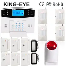 433 MHz inalámbrico Polaco/Español/Francés de voz sistema de alarma antirrobo sistema de alarma gsm sms de seguridad con sirena inalámbrica