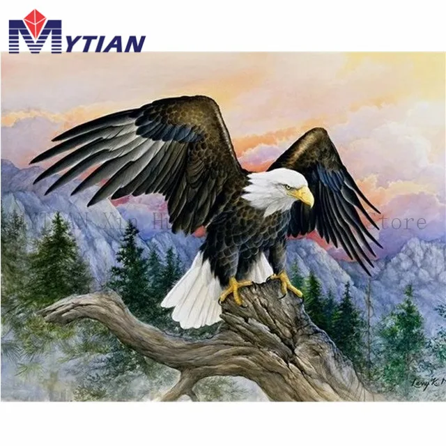 18062007 5D DIY Diamond Painting Mountains Eagle Soar Animal Cross Stitch Full Square Round Drill 3D Diamond Embroidery Kit Wall Sticker