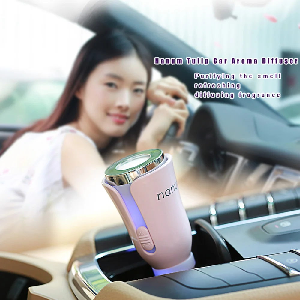 Nanum освежитель воздуха автомобиля тюльпан ароматизатор для машины мини USB Ароматерапия Увлажнитель воздуха автомобиля USB эфирное масло диффузор тумана