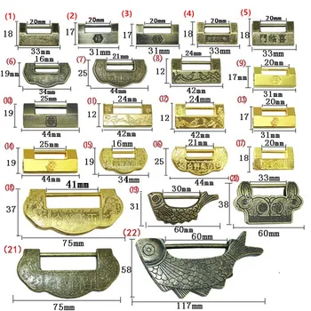

Vintage Alloy Old Lock Birds Flower Fish Padlock Wooden Box Antique Keyed Padlock Lock,Suitcase Drawer Cabinet Hardware,1Set
