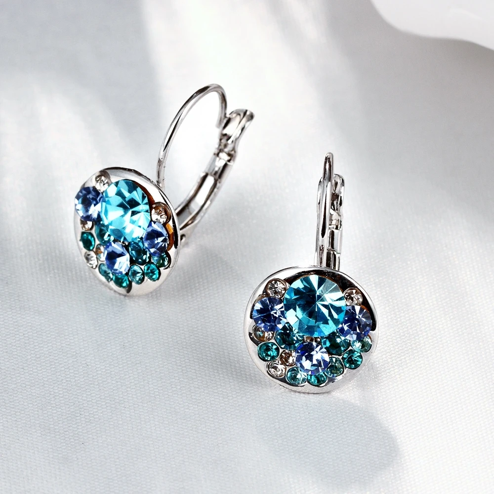 

LEKANI Crystals From Swarovski heart pendant eardrop earrings Made with Austrian ELEMENTS for Mother's Day women gift