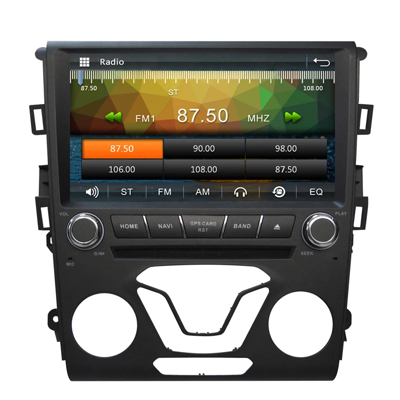 Top 9 inch Car DVD Player GPS Navigation For Ford Mondeo 2013 2014 2015 (2 A/C) Radio Map USB SD OBD DVR Steering wheel control 3