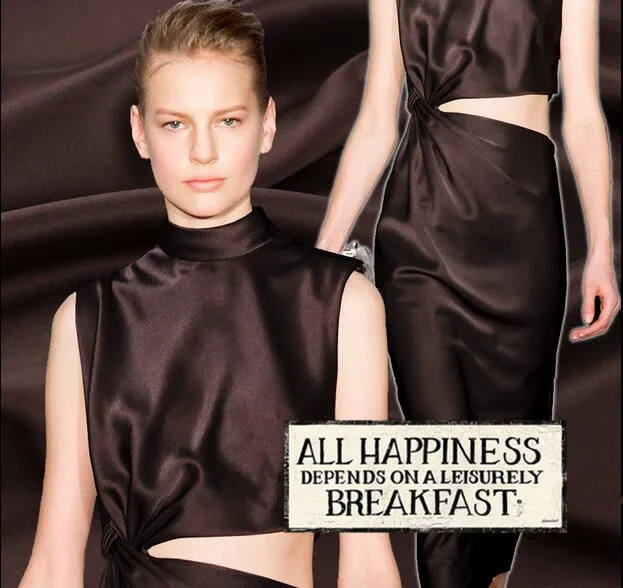 Free shipping! Heavyweight matte silk fabric high quality silk clothing