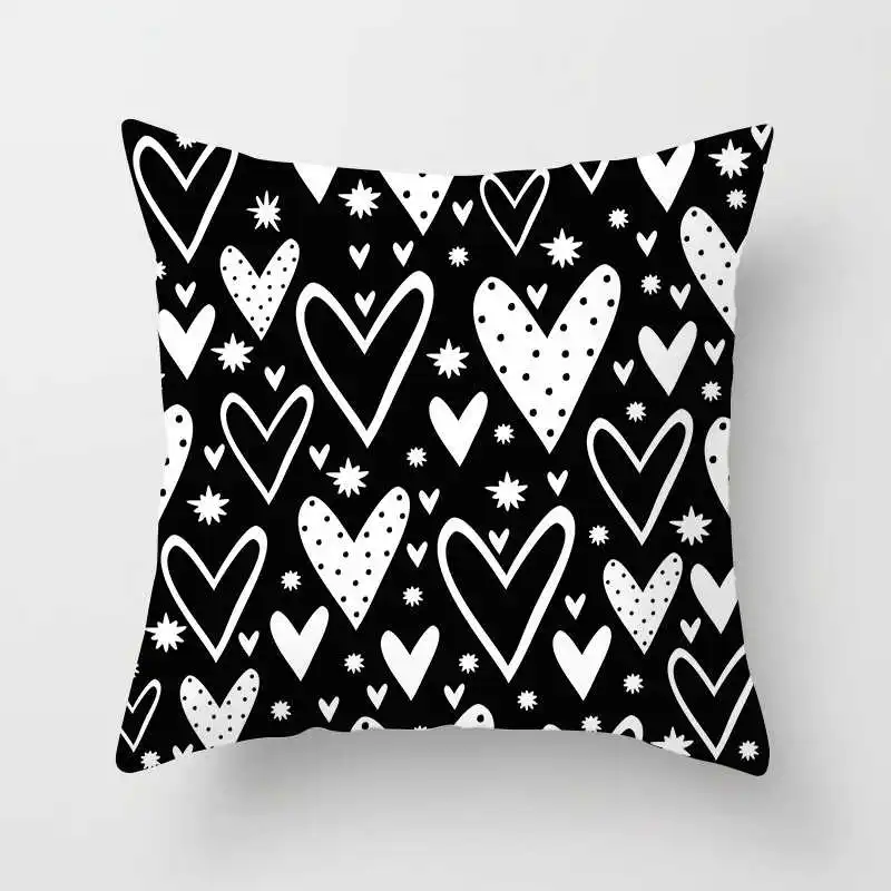 heart five star dot triangle flag balloon cushion cover (1)