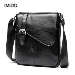 IMIDO/оптовая продажа, черные мужские Сумки из искусственной кожи, мужские сумки с клапаном, сумки через плечо, сумки-мессенджеры для бизнеса