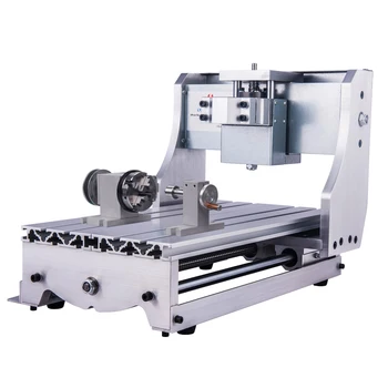 

Milling Machine Mini CNC Router Engraver 3020 DIY 4 Axis Engraving Machine Frame with motor coupling