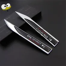 2 Unids Emblemas Calcomanía Auto Guardabarros Puerta Lateral Pegatinas de Protección DS Para Citroen DS 3 4 6 C3 C4 C5 C4 Elysee Berlingo Xsara picasso