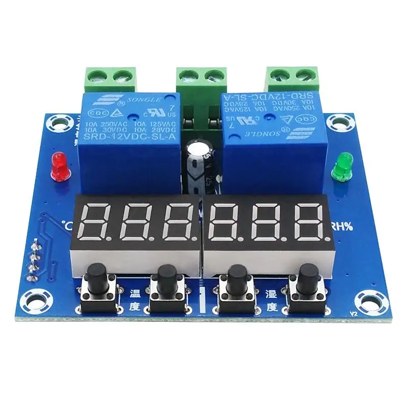 DC 12V светодиодный цифровой термостат регулятор температуры и влажности для