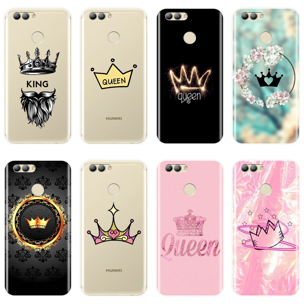 

Soft Phone Case Silicone For Huawei Nova Smart Lite 2017 King And Queen Crown Back Cover For Huawei Nova 3 3I 3E 2i 2 Lite Plus
