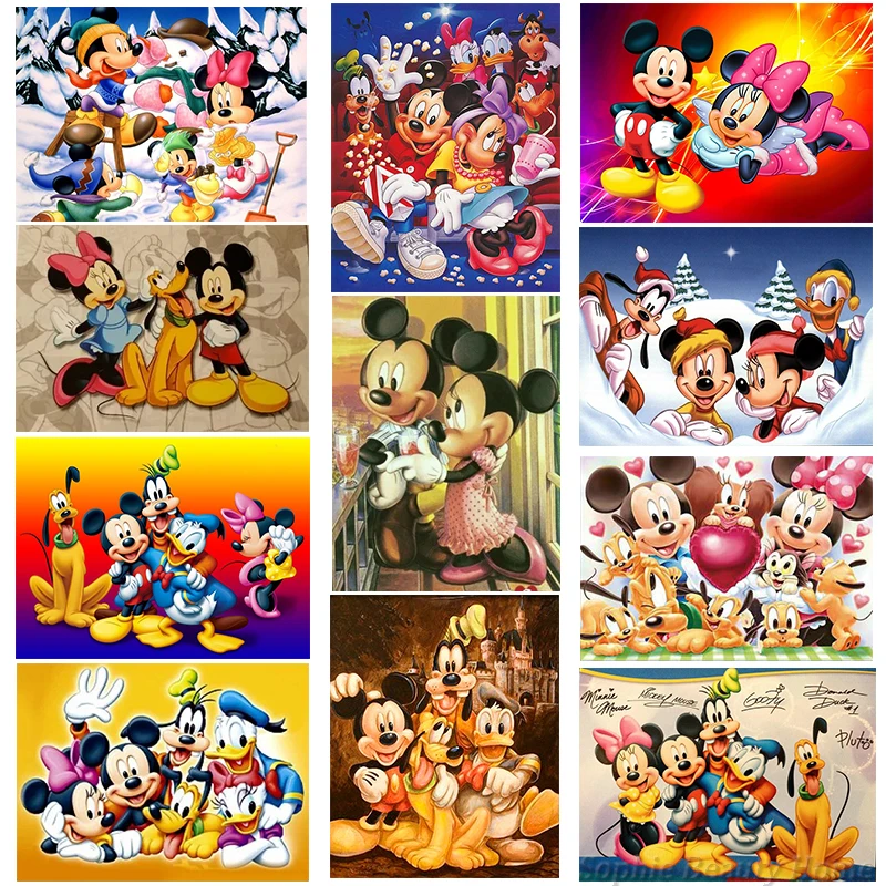 

Handicraft Diamond Embroidery 5D DIY Diamond Painting Cross Stitch Diamond Cartoon Painting Mickey Minnie Crafts Home Decoration