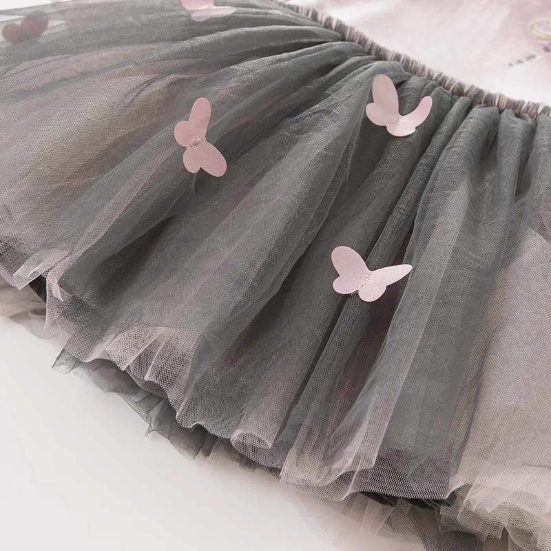 DBZ8987 dave bella/платья принцессы с бабочками для маленьких девочек; платье для свадебной вечеринки и дня рождения; детское изысканное Сетчатое платье