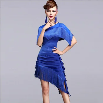 

2019 New Women Latin Dance Dress Fringe Ballroom Dance Competition Dresses Lady Modern Waltz/Tango/Cha Cha/Salsa Costumes