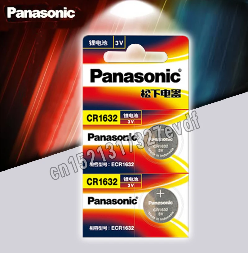 2PCA Panasonic cr1632 button cell coin battery 3v watch remote control