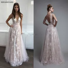 Шампанское Линия Элегантные Формальные платья vestido de festa вечерние платья V шеи аппликации длинное вечернее платье вечернее формальное платье