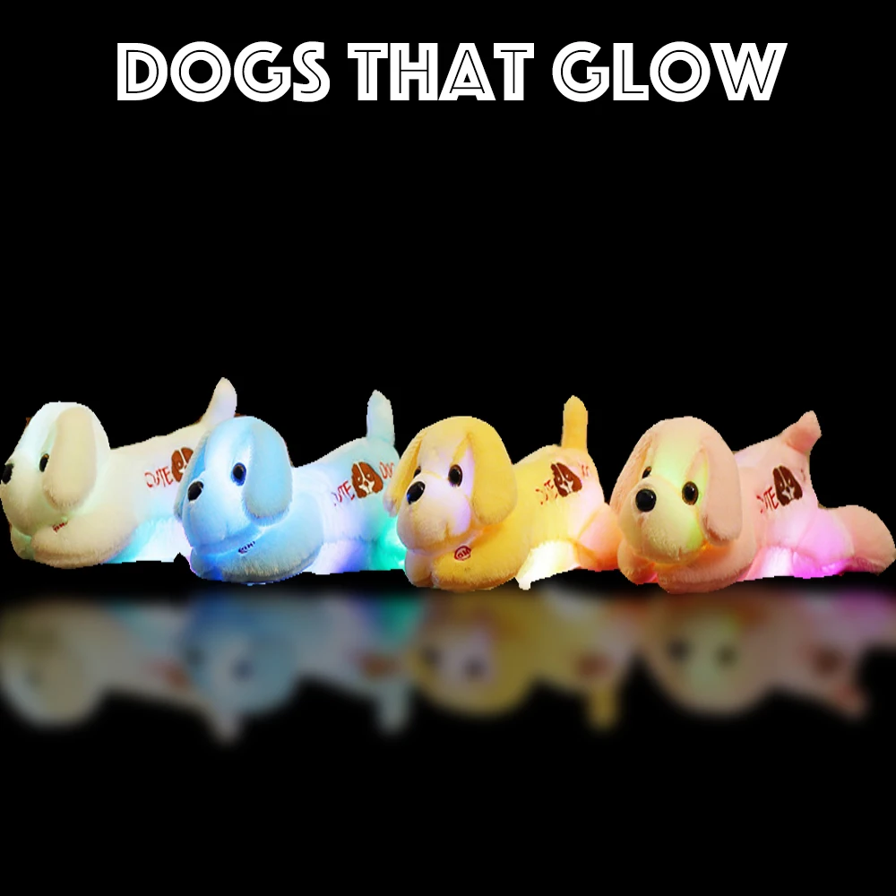 Buy Soft Light Up Dog Glow Flash Toy 7 Mood Colours