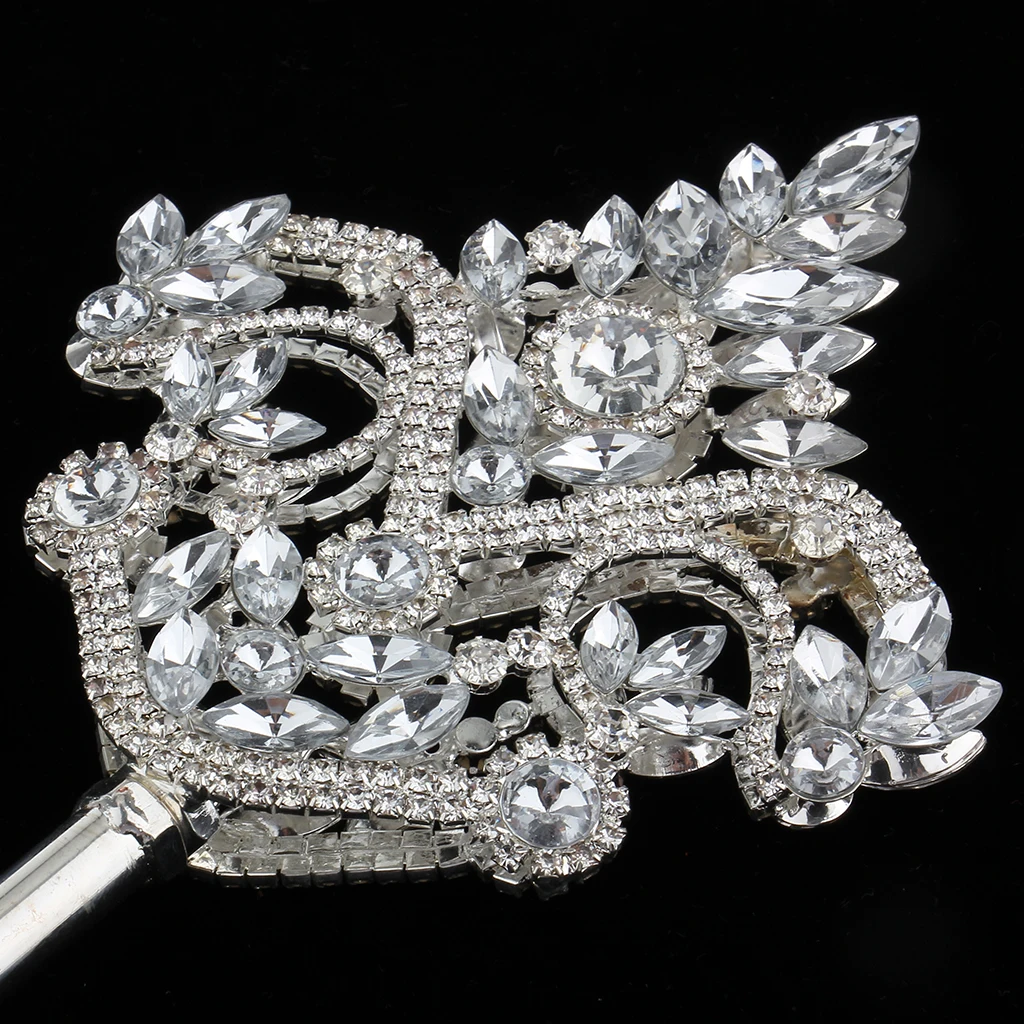 Silver Fairy Princess Queen Magic Wand Scepter Bridal Scepter Wedding Party DIY Decoration Accessory Photo Prop 