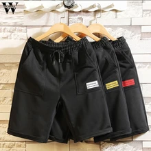 Womail шорты, мужские летние шорты с несколькими карманами, свободные мужские повседневные шорты, черные, белые, с завязками на талии, спортивные, пляжные, мода, J65