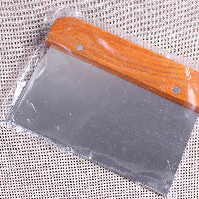

Wooden Handle Chopping Board Knife Cream Scraper Iron Scraper Stainless Steel Powder Cutting Knife Cut Dough Cut
