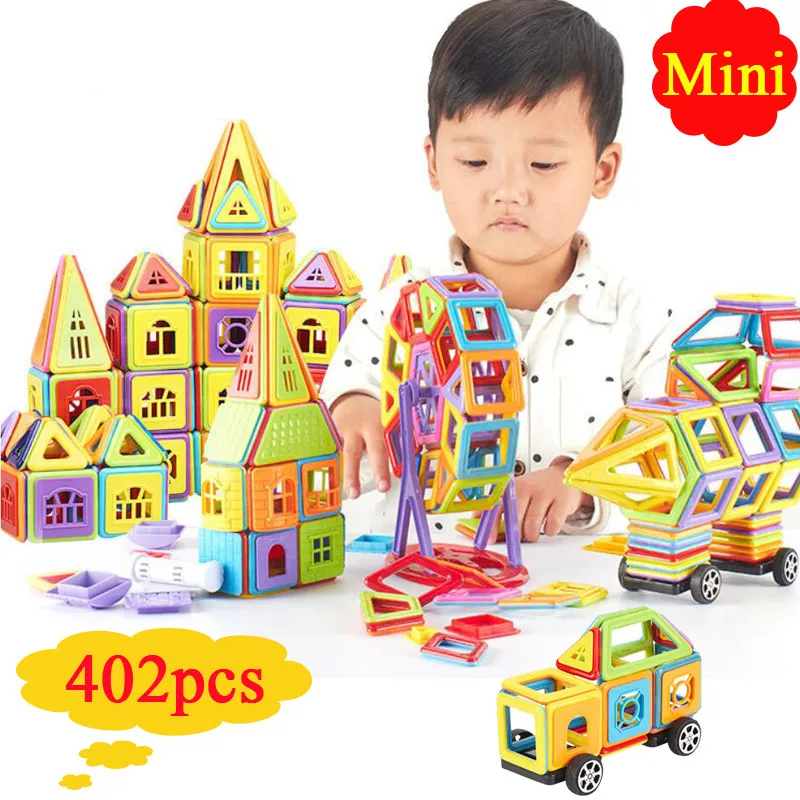402pcs Mini Magnetic Blocks Designer Construction Set Building Toy Plastic Kids