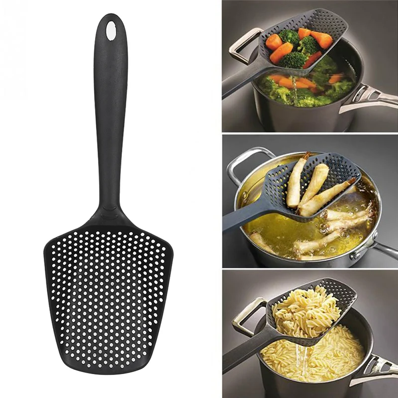 

1pc No-stick Plastic Drain Shovel Strainers Water Leaking Shovel Ice Shovel Fishing Fence Colanders Kitchen Gadget Cooking Tool