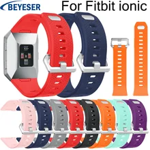 Multicolor silicone replacement watch band SL code For Fitbit ionic classic sport watchband for fitbit ionic bracelet watchstrap band for fitbit ionic soft silicone replacement sport band strap for fitbit ionic smart fitness watch band sport high quality