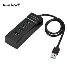 Kebidu высокоскоростной 4 порта s концентратор 4 порта USB 3,0 концентратор разветвитель расширения для настольных ПК ноутбук адаптер для Windows 10 usb-хаб 3,0