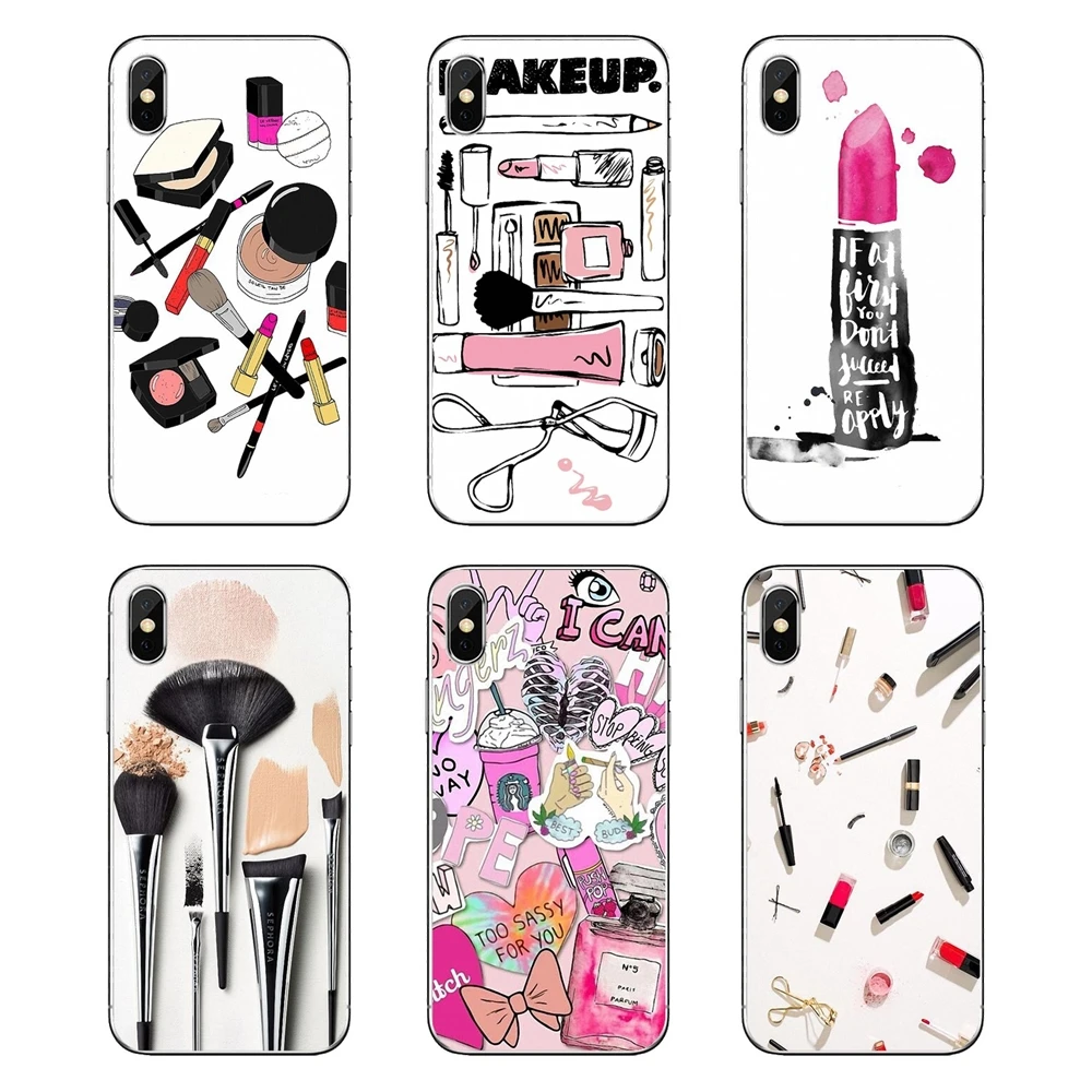 

Mobile Phone Cover Tools Lipstick Printing Beauty Girl Makeup Set Art For LG G7 Q6 Q7 Q8 Q9 V30 X Power 2 3 For OnePlus 3T 5T 6T
